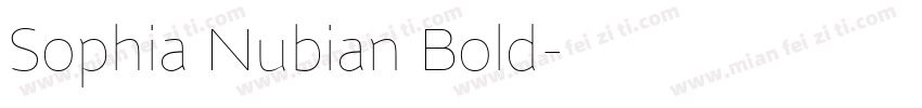 Sophia Nubian Bold字体转换